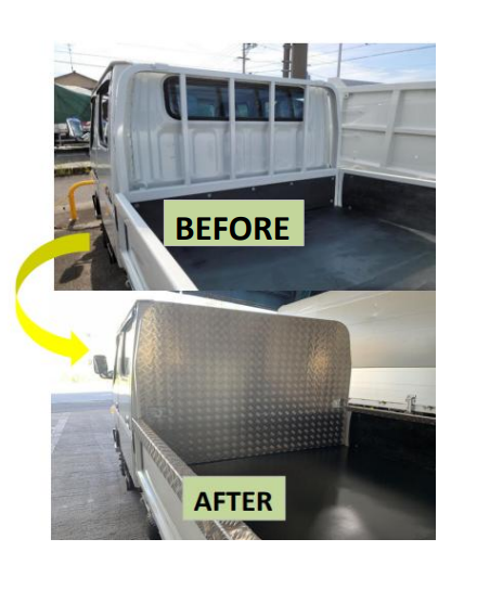 アルミ縞板取付け